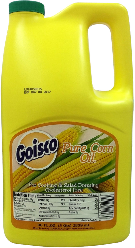 Goisco Pure Corn Oil, Cholesterol Free, 96 oz