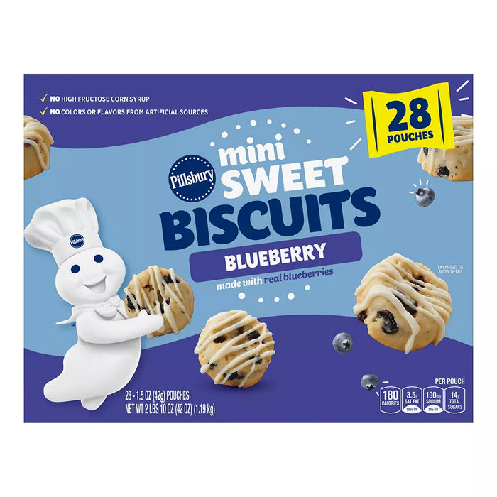 Pillsbury Mini Sweeet Biscuit Blueberry, 28 x 1.5 oz