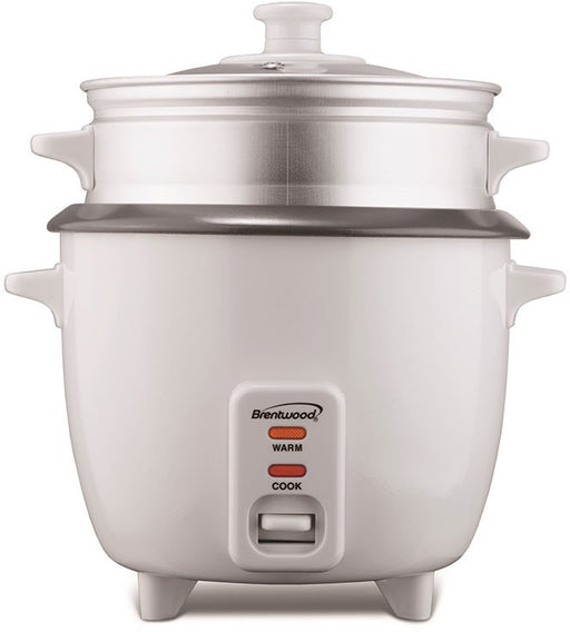 Brentwood 8 Cup Rice Cooker and Food Steamer, White, Model #TS-180S 