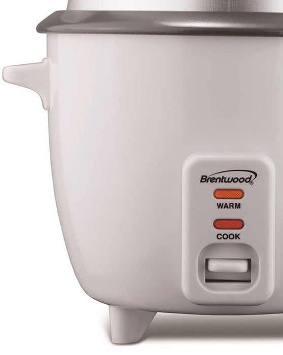 Brentwood 15 Cup Rice Cooker and Food Steamer, White, Model # TS-480S