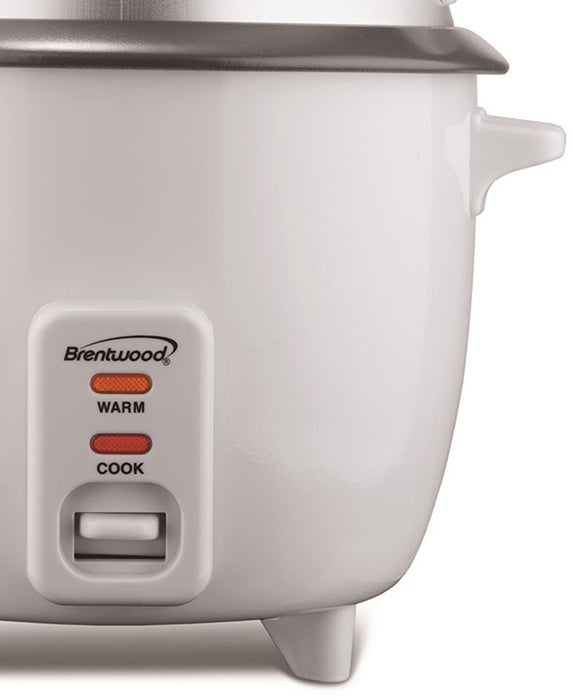 Brentwood 15 Cup Rice Cooker and Food Steamer, White, Model # TS-480S