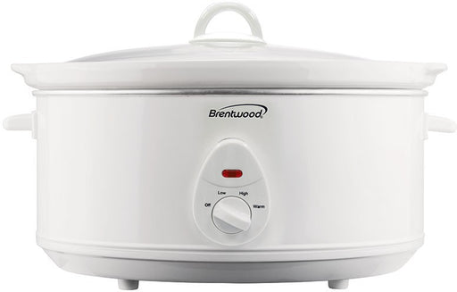 Brentwood 6.5 Quart Slow Cooker, White, Model #SC-145W