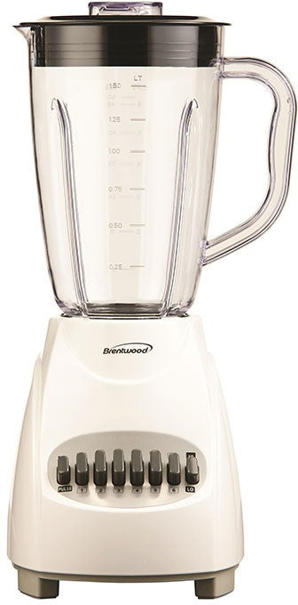 Brentwood 12-Speed + Pulse Blender, White, Model #JB-220W 