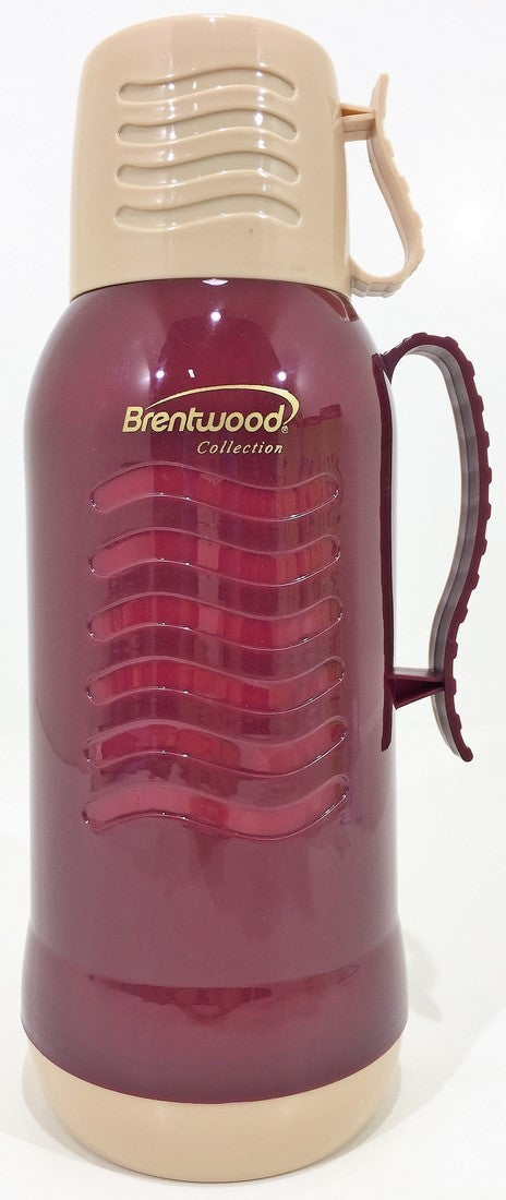 Brentwood 1.8 Liter Plastic Coffee Thermos, 2-Tone Color, Model #CT-218