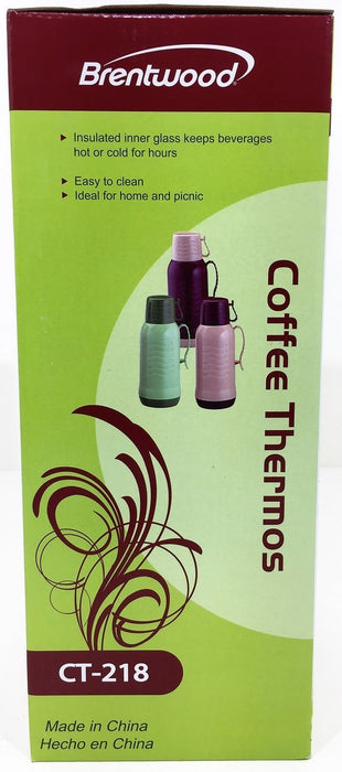 Brentwood 1.8 Liter Plastic Coffee Thermos, 2-Tone Color, Model #CT-218