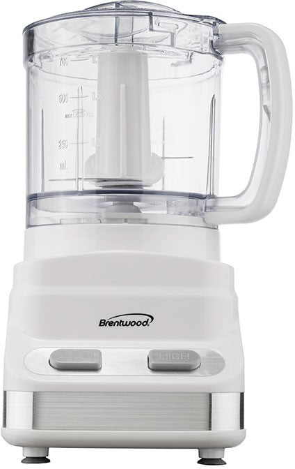 Brentwood 3 Cup Mini Food Processor, White, Model #FP-546