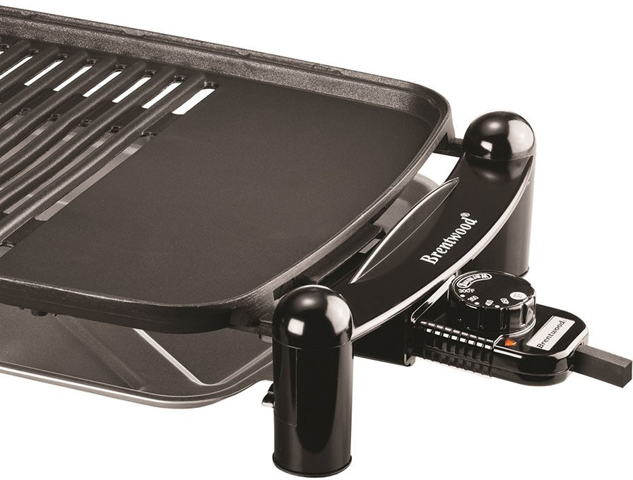 Brentwood Non-Stick Electric Indoor Grill & Griddle, Black, Model #TS-640
