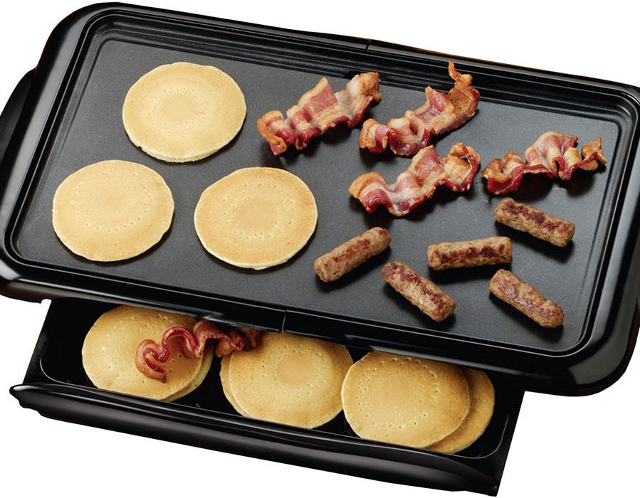 Brentwood Non-Stick Electric Griddle with Drip Pan, Black, Model #TS-840