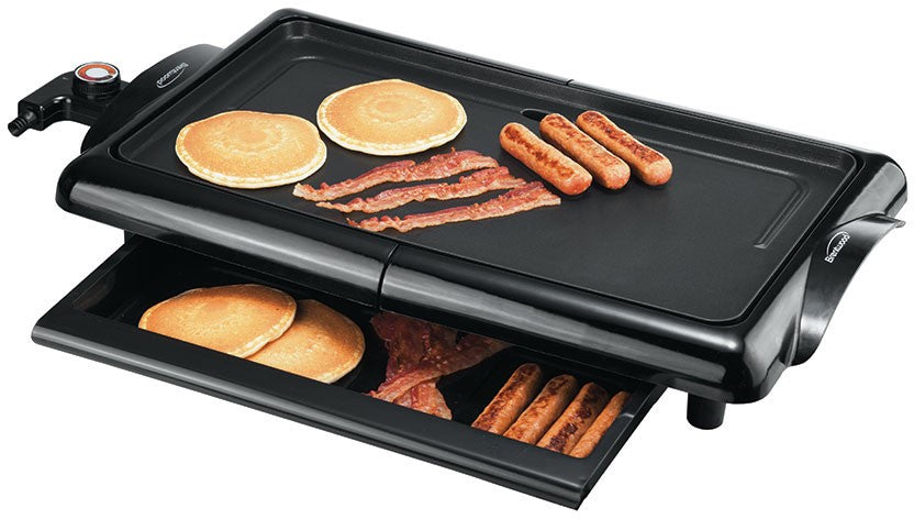 Brentwood Non-Stick Electric Griddle with Drip Pan, Black, Model #TS-840