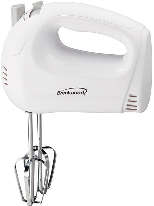 Brentwood Lightweight 5-Speed Electric Hand Mixer, White, Model #HM-45