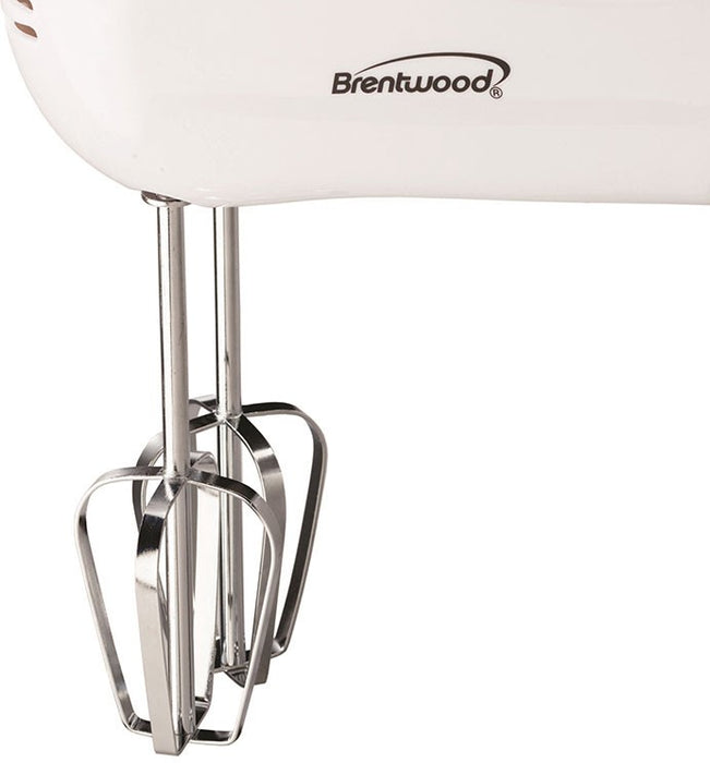 Brentwood Lightweight 5-Speed Electric Hand Mixer, White, Model #HM-45