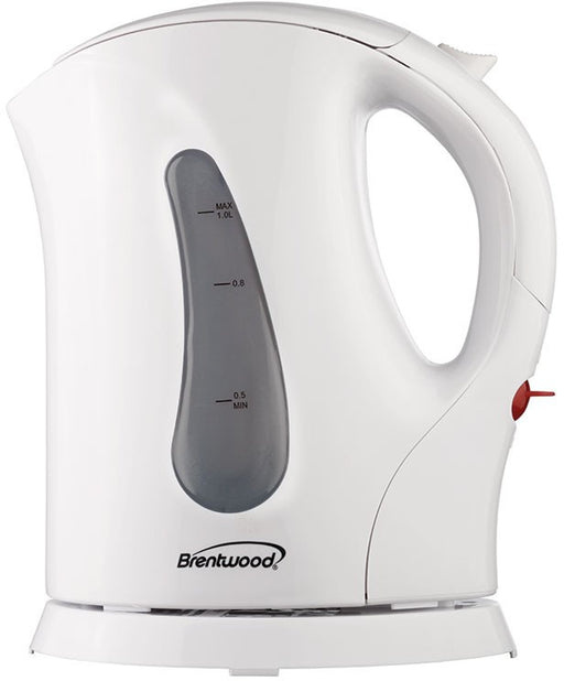 Brentwood 1 L Cordless Electric Kettle, White, Model #KT-1610