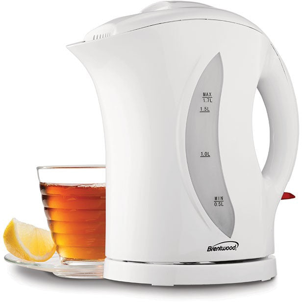 Brentwood 1.7 L Cordless Electric Kettle, White , Model #KT-1617