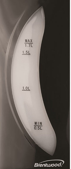 Brentwood 1.7 L Cordless Electric Kettle, Black, Model #KT-1618