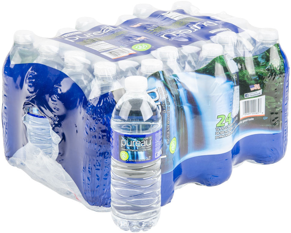 Pureau Purified Water Bottles, 24 x 500 ml
