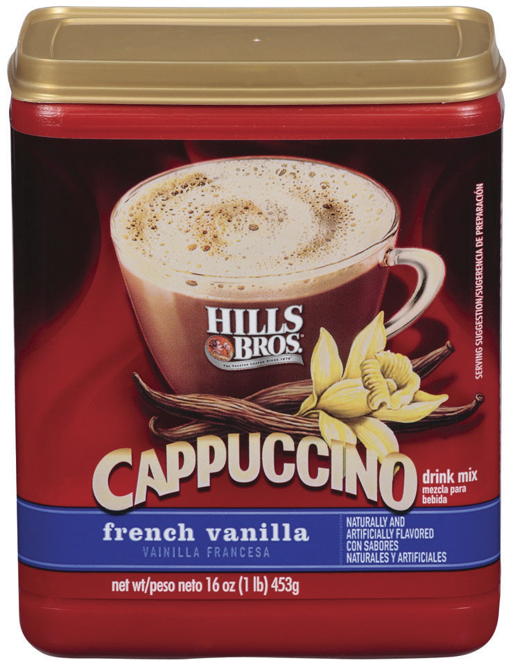 Hills Bros Cappuccino Drink Mix, French Vanilla, 16 oz