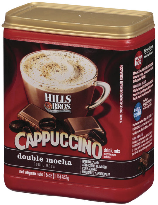 Hills Bros Cappuccino Drink Mix, Double Mocha, 16 oz