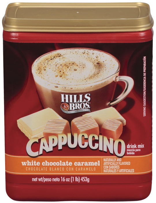 Hills Bros Cappuccino Drink Mix, White Chocolate Caramel, 16 oz