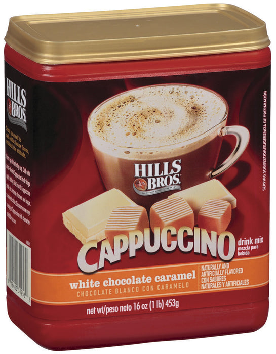 Hills Bros Cappuccino Drink Mix, White Chocolate Caramel, 16 oz