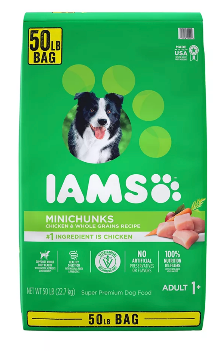Iams Mini Chunks Dry Dog Food , 50 lbs —