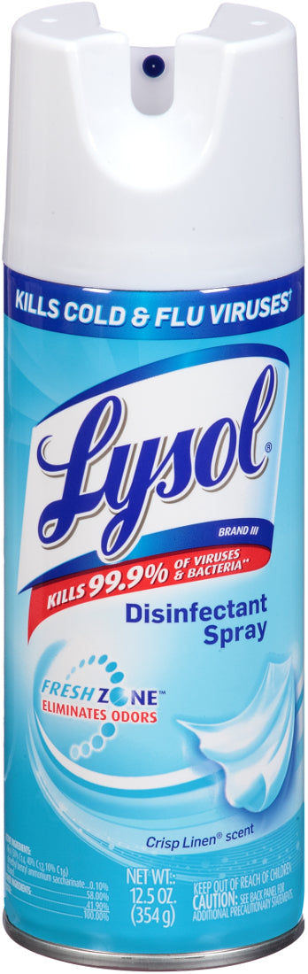 Lysol Disinfectant Spray, Crisp Linen Scent, 12.5 oz