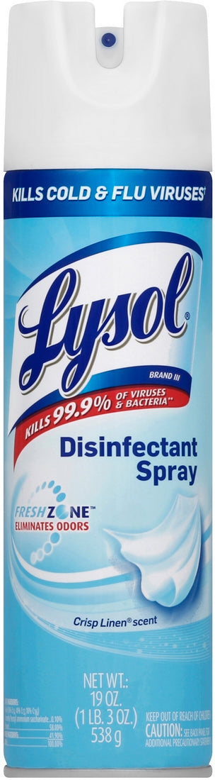 Lysol Disinfectant Spray, Crisp Linen, 19 oz