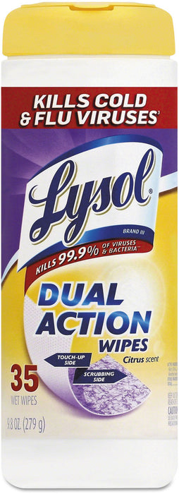 Lysol Dual Action Disinfecting Wipes, 35 ct