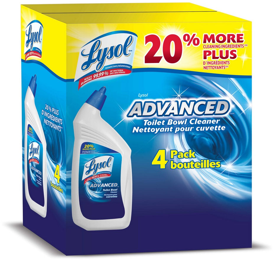 Lysol Advanced Toilet Bowl Cleaner Value Pack, 4 x 32 oz