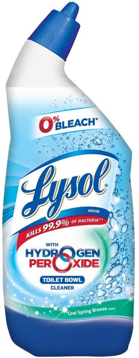 Lysol Power & Free Toilet Bowl Cleaner With Hydrogen Peroxide, Cool Spring Breeze Scent, 24 oz