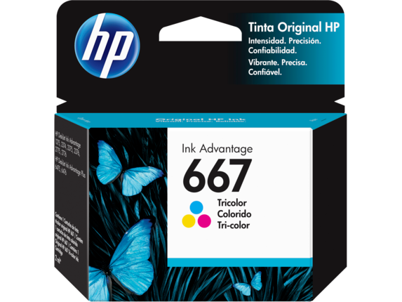 HP 667 Tri-Color Original Advantage Ink Cartridge , 1 ct