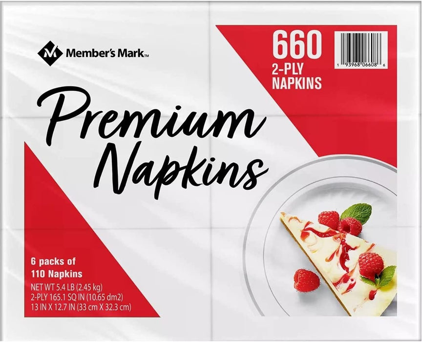 Member's Mark Premium 2-Ply Napkins, 660 ct