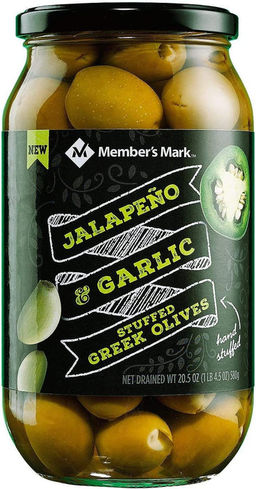 Member's Mark Jalapeno & Garlic Stuffed Olives , 20.5 oz