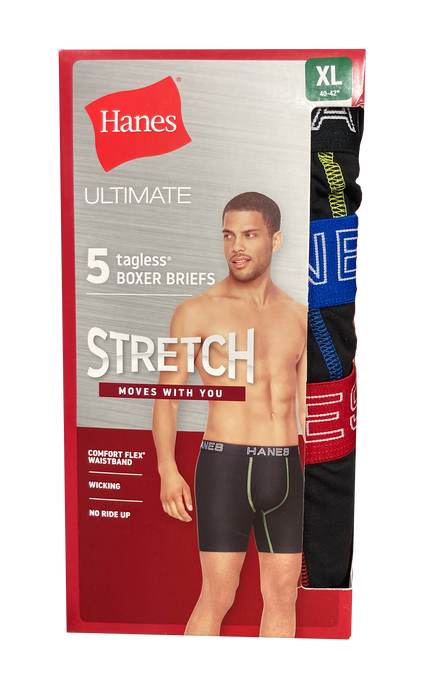 Hanes Boxer Brief, Size XL, 5 Pack