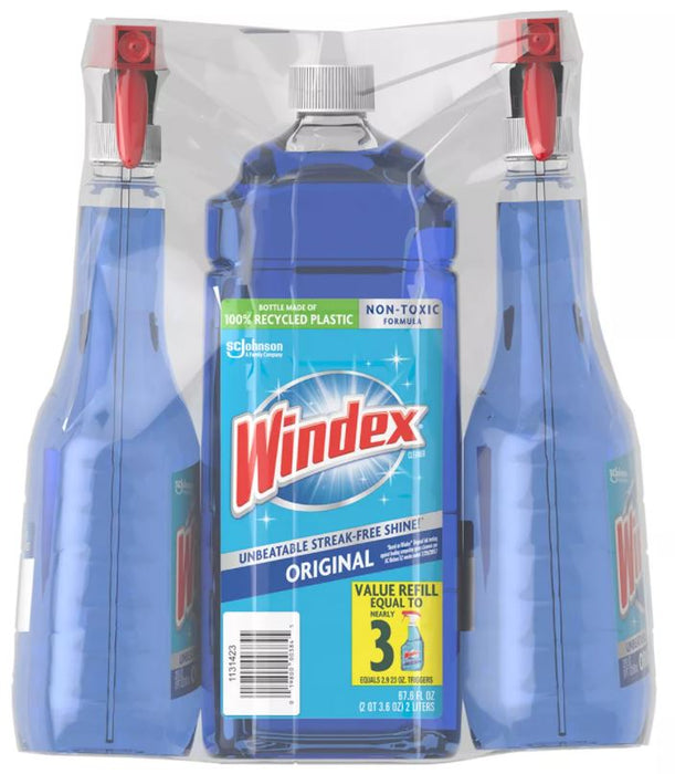 Windex Original Glass Cleaner Set, 3-Pack , 113.60 oz