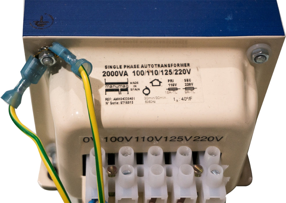 Manumag Transformer 2000 VA , 100/110/125/220 V