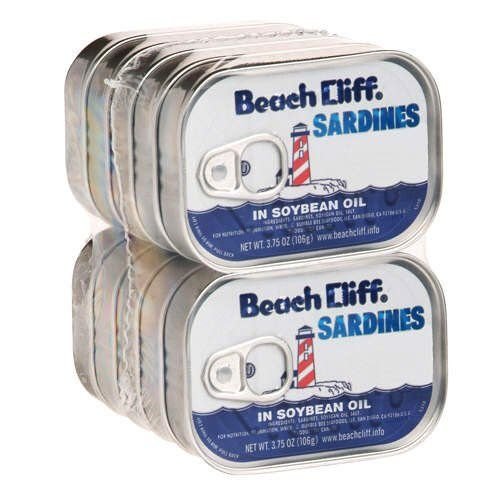 Beach Cliff Sardines In Soybean Oil , 10 x 3.75 oz —