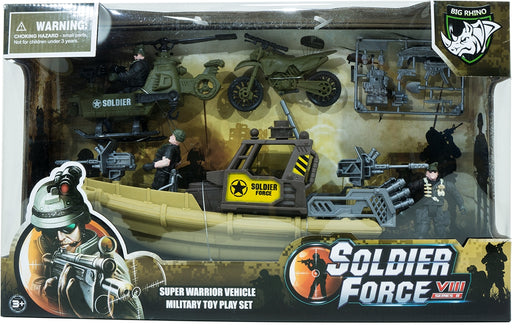 Big Rhino Soldier Force Boat Military Set, 