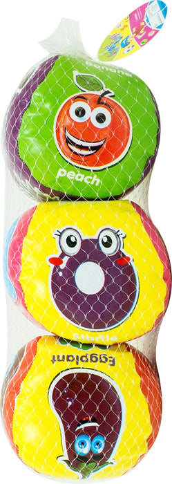 Sport Toys Fruit Themed Soft Balls, 3 pc