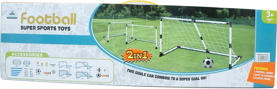 Football 2-in-1 Goal Set, 180 x 60 x 120 cm