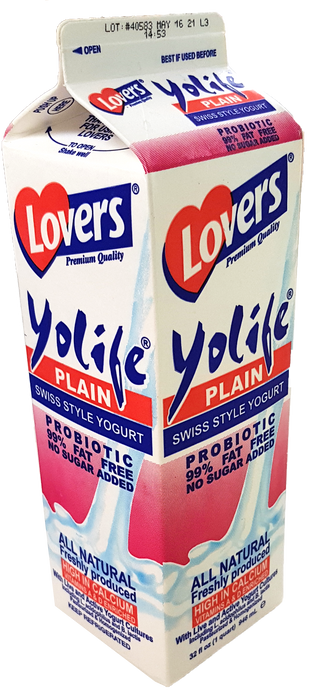 Lovers Yolife Swiss Style - Plain Yogurt 32 oz