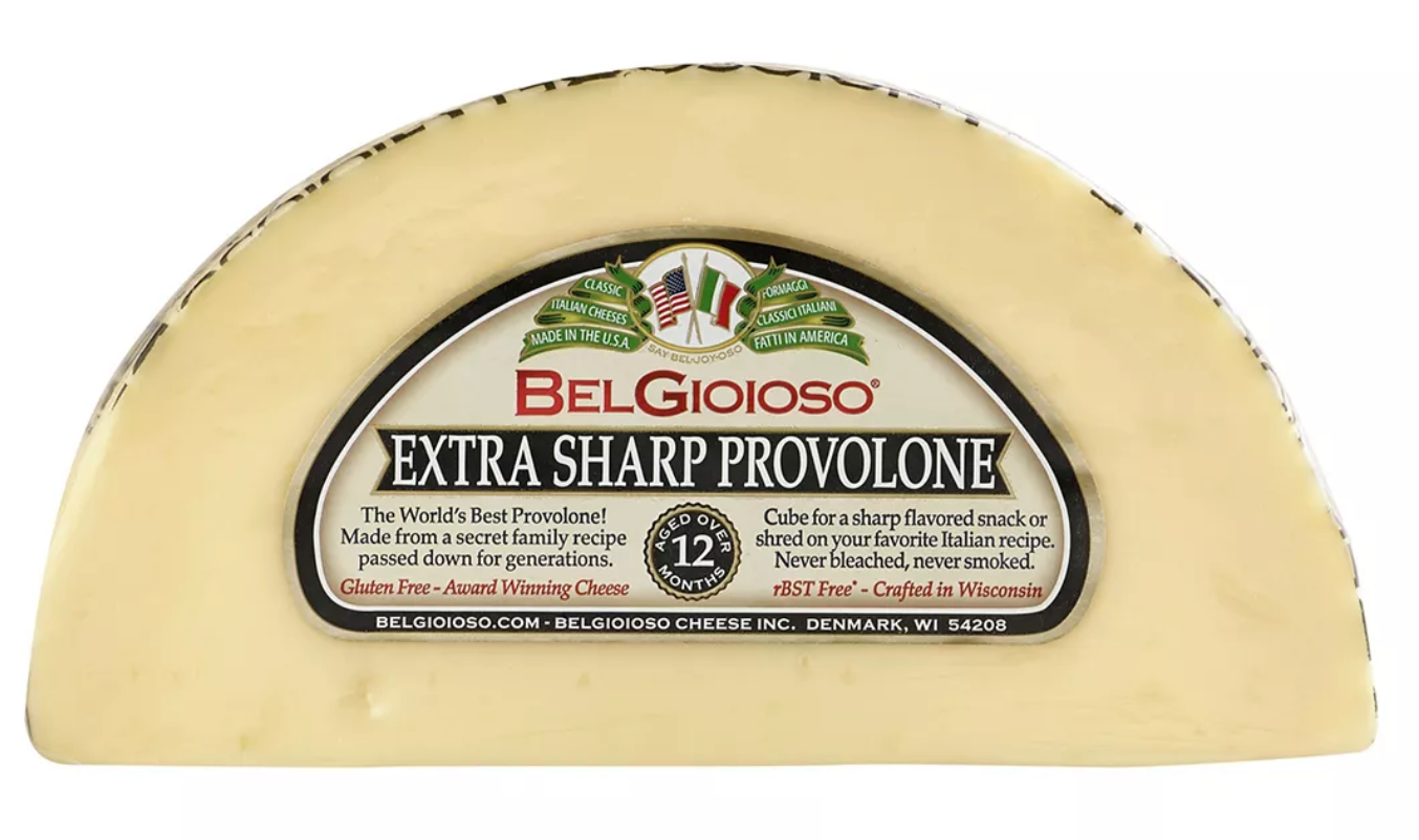 Belgioiso Extra Sharp Provolone Cheese Wedge , 58 oz