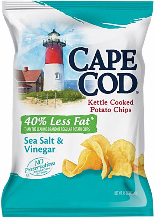 Cape Cod Reduced Fat Sea Salt & Vinegar Potato Chips, 16 oz