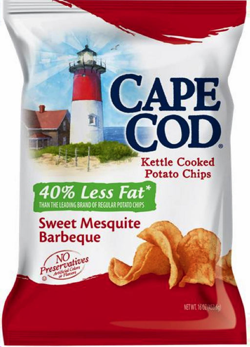 Cape Cod Reduced Fat Sweet Mesquite BBQ Potato Chips, 16 oz