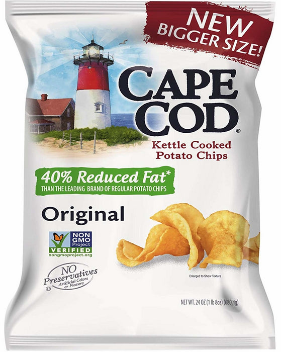 Cape Cod Reduced Fat Potato Chips, 24 oz