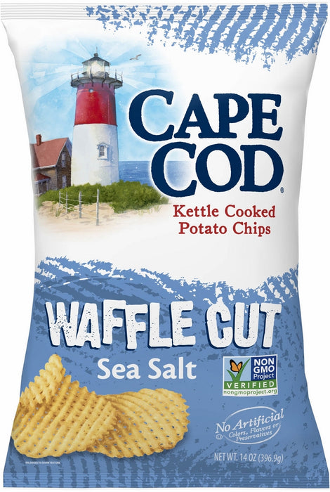 Cape Cod Waffle Cut  Sea Salt Potato Chips, 16 oz