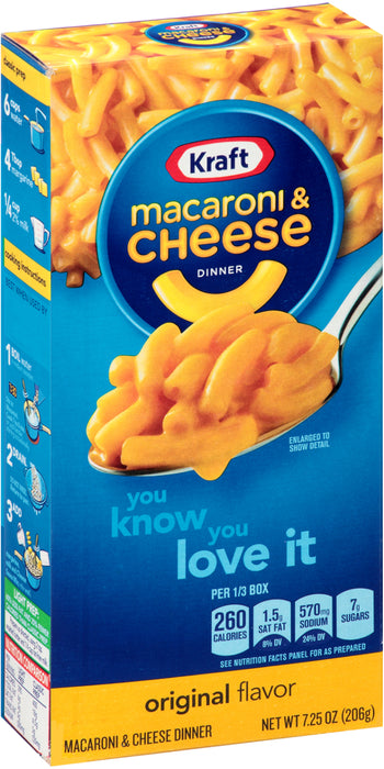 Kraft Macaroni & Cheese, Original Flavor, 7.25 oz