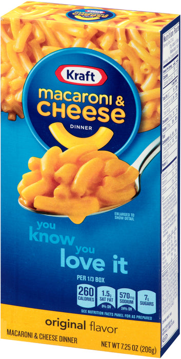 Kraft Macaroni & Cheese, Original Flavor, 7.25 oz