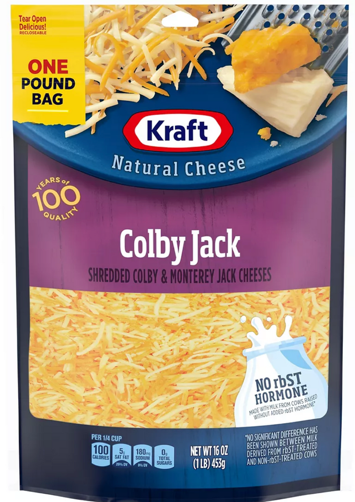 Kraft Shredded Colby Jack Cheese, 2-Pack , 2 x 16 oz