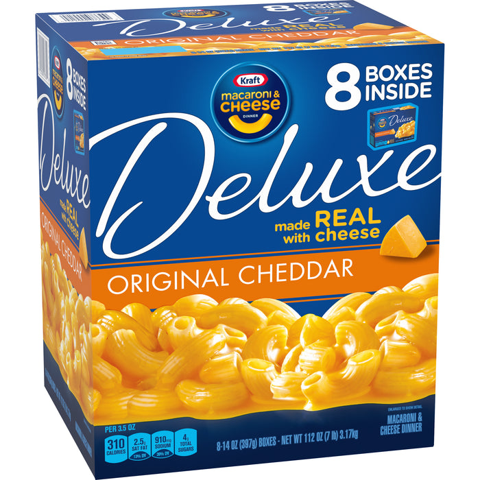 Kraft Deluxe Macaroni N' Cheese, Value Pack , 8 x 14 oz