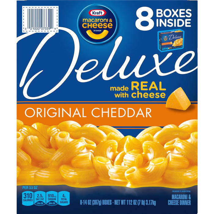 Kraft Deluxe Macaroni N' Cheese, Value Pack , 8 x 14 oz